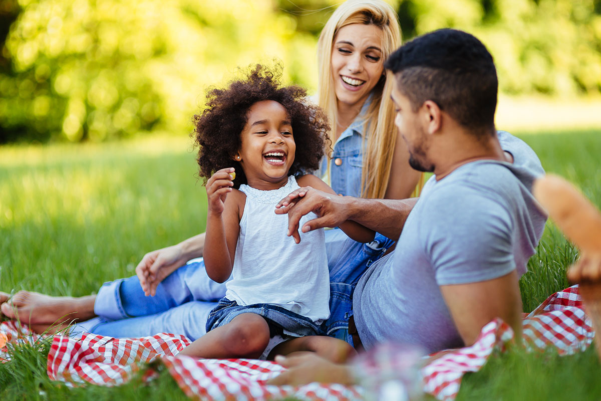 Family enjoying time outdoors